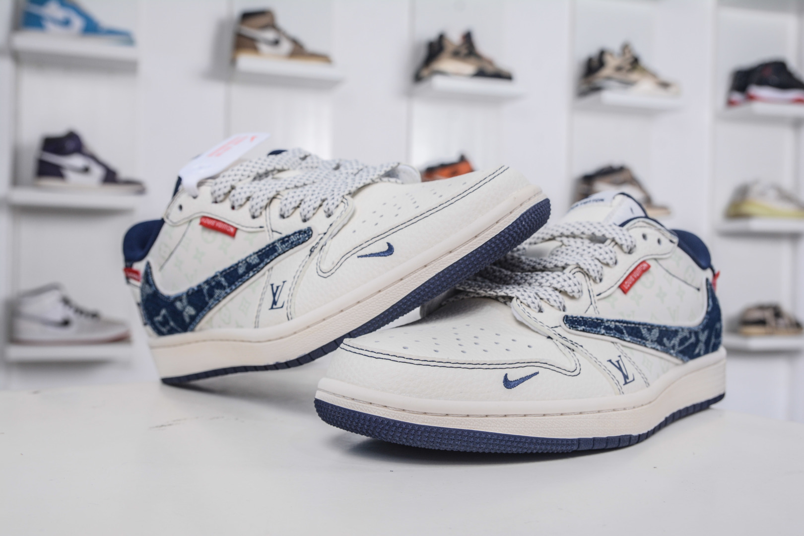 Air Jordan 1 Low Blue Denim Louis Vuitton SUP Collab Custom Sneakers 4 cmp i1757955586684 2211 0 3