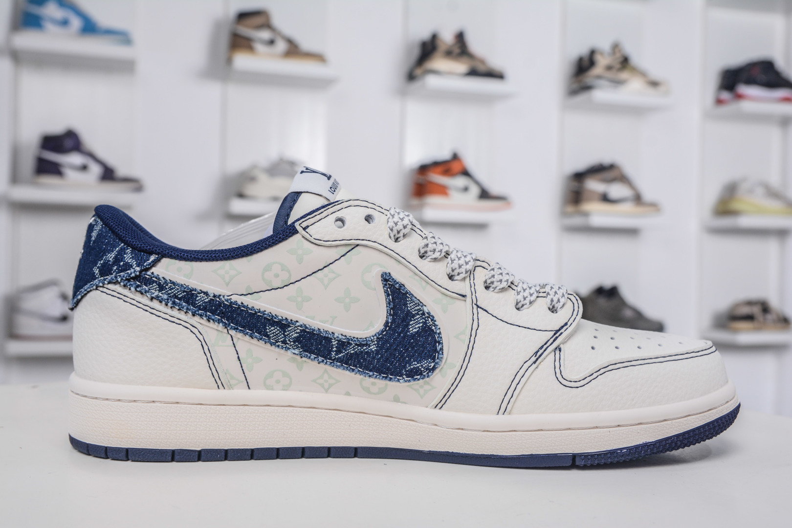 Air Jordan 1 Low Blue Denim Louis Vuitton SUP Collab Custom Sneakers 3 cmp i1757955587590 9175 0 2