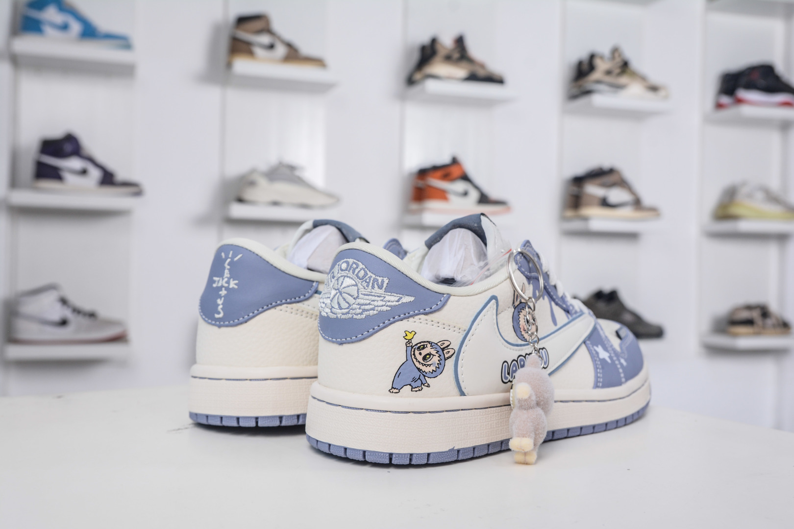 TS x Air Jordan 1 Low LABUBU - White & Blue Custom Sneakers with Air Cushion 7 cmp i1758039550886 6248 0 5