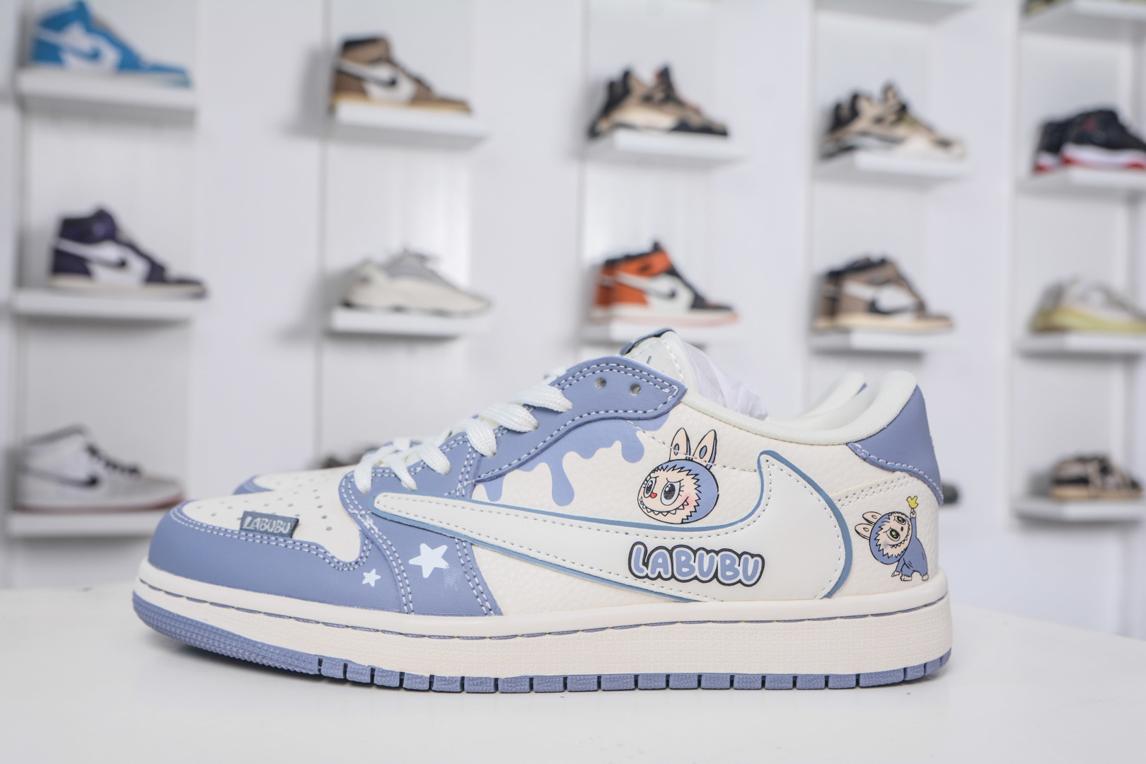 TS x Air Jordan 1 Low LABUBU - White & Blue Custom Sneakers with Air Cushion 2 cmp i1758039550886 9465 0 0