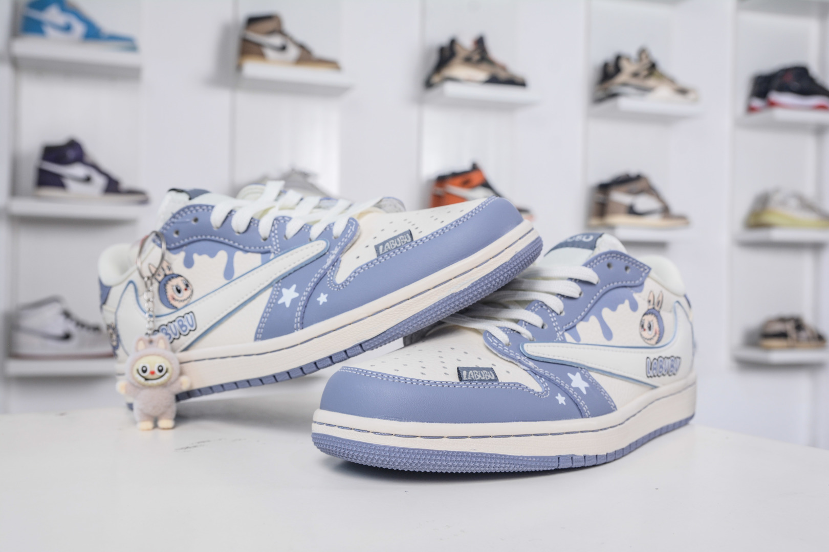 TS x Air Jordan 1 Low LABUBU - White & Blue Custom Sneakers with Air Cushion 5 cmp i1758039551817 6791 0 3