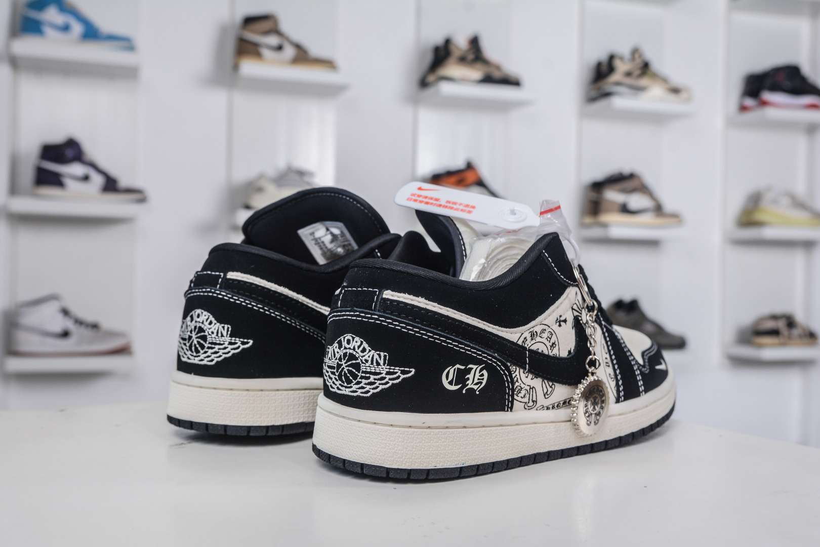 Air Jordan 1 Low X Chrome Hearts Black White Custom Shoes 7 cmp i1758039606332 4386 0 5