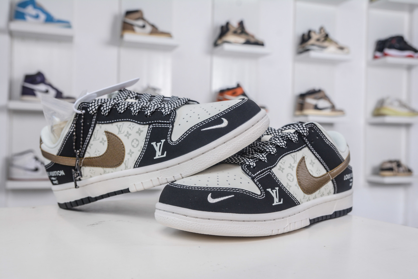 Nike SB Dunk Low x Louis Vuitton Collab Black White Brown, Premium Quality 5 cmp i1758039919259 3648 0 3