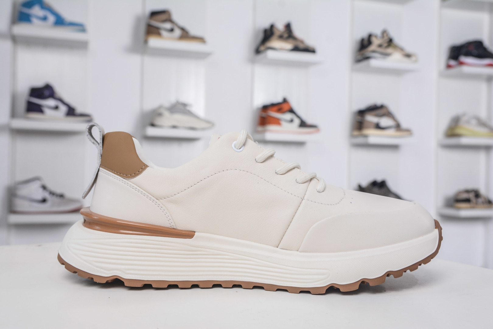 Prada Men's Leather Lace-Up Sneakers with Thick Sole and Logo Detail 4 cmp i1758040381661 4022 0 2