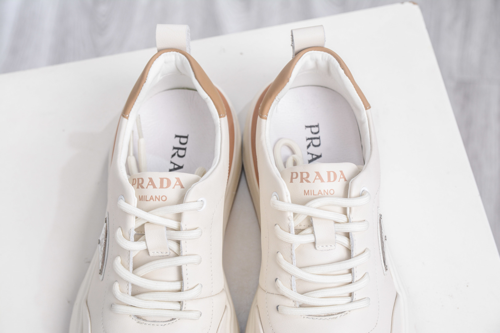 Prada Men's Leather Lace-Up Sneakers with Thick Sole and Logo Detail 9 cmp i1758040382552 1341 0 7