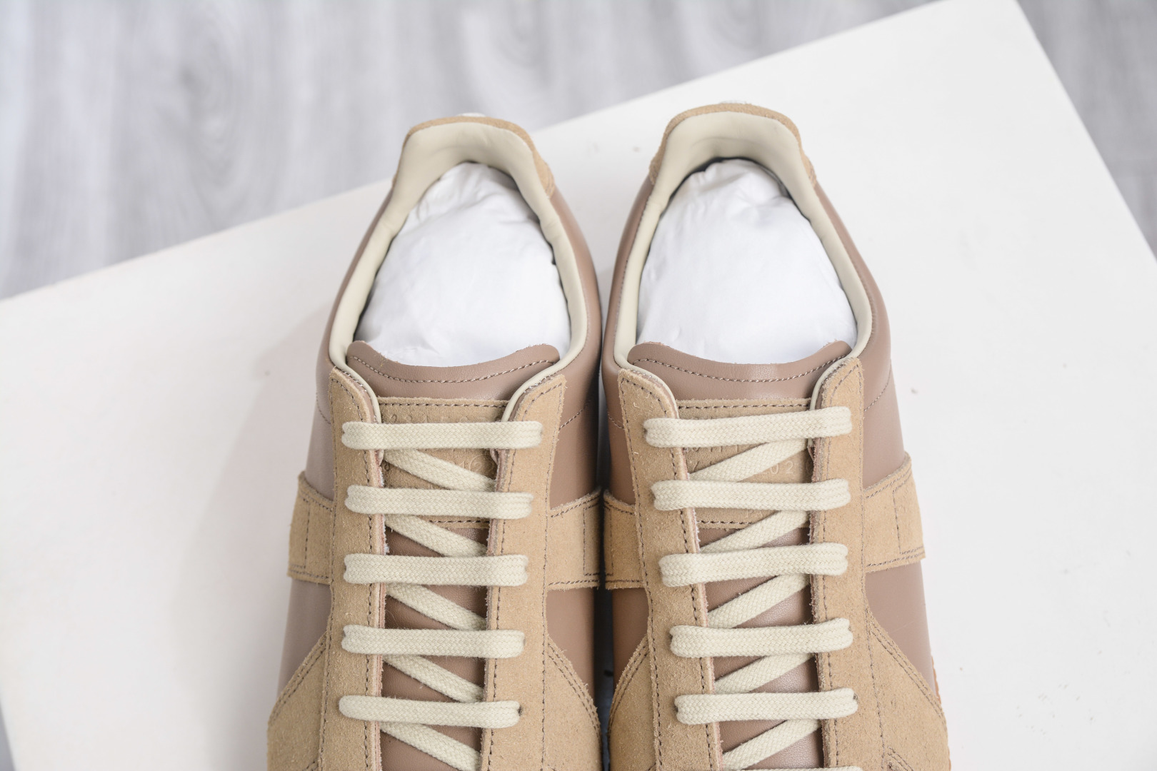 Maison Margiela Replica Sneakers - Calfskin Leather, Suede, and Rubber Sole 9 cmp i1758040778588 2707 0 7