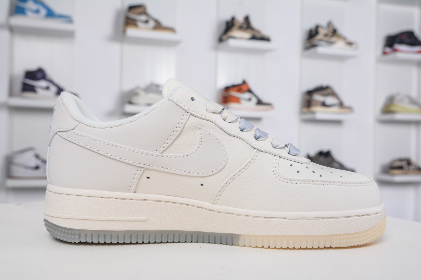 Nike Air Force 1 Low 07 x Supreme SUP联名-米白灰水晶底 XX3168-178