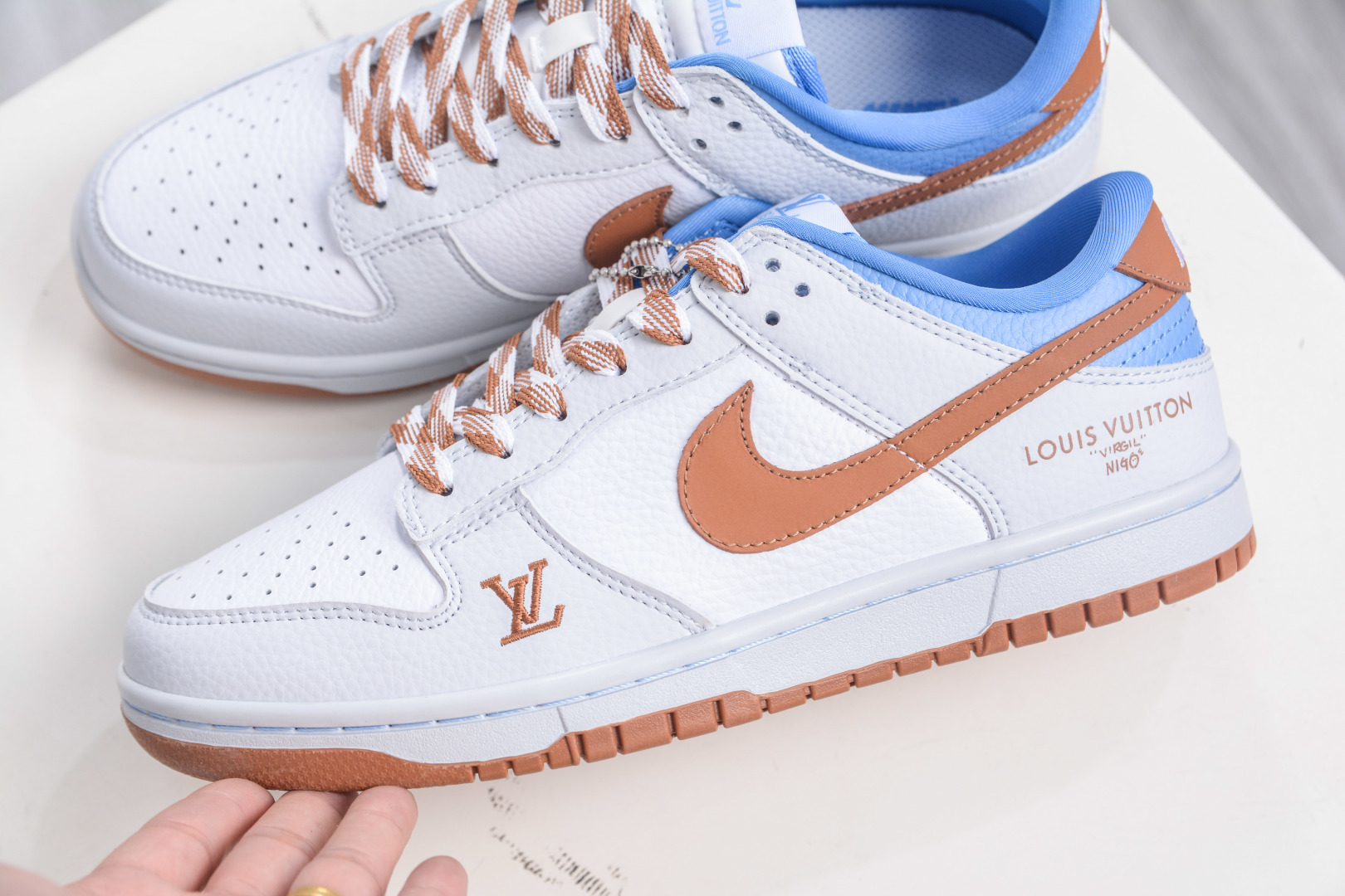 Nike SB Dunk Low x Louis Vuitton LV联名-白蓝棕 SC0601-474