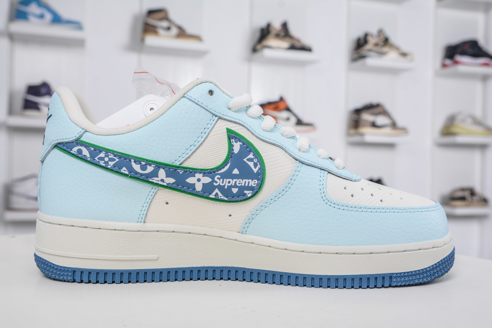 Nike Air Force 1 Low 07 x Louis Vuitton x Supreme LVSUP联名-白蓝 YF9511-809