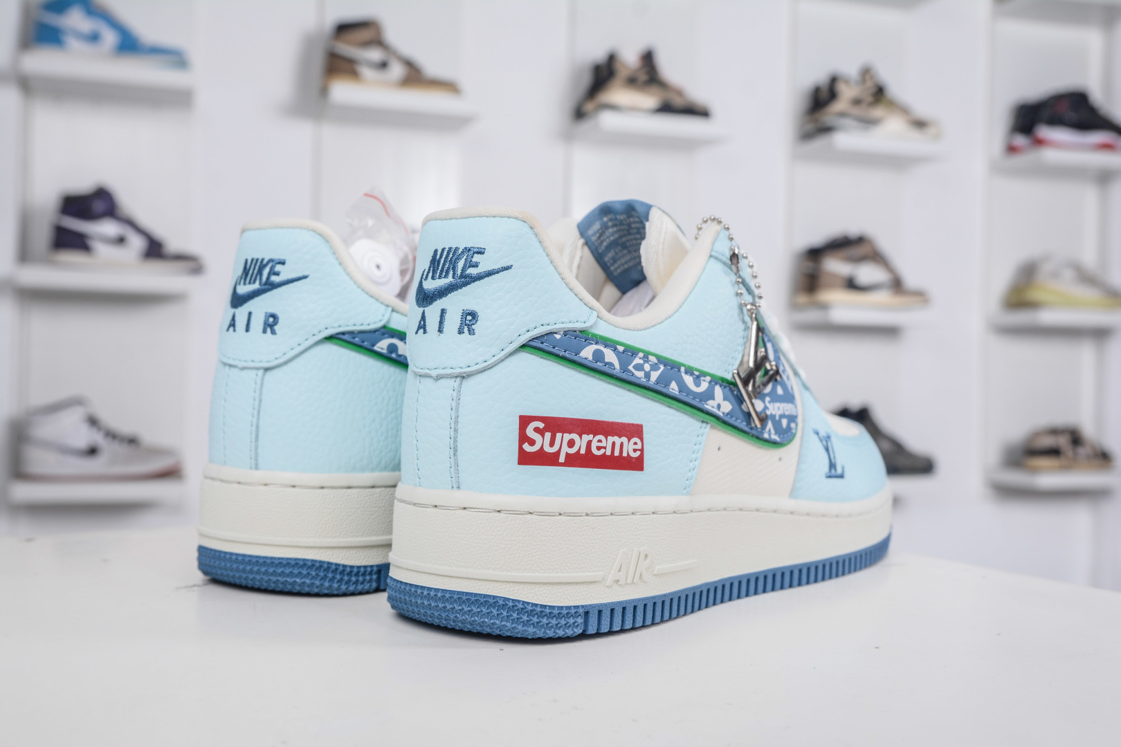 Nike Air Force 1 Low 07 x Louis Vuitton x Supreme LVSUP联名-白蓝 YF9511-809