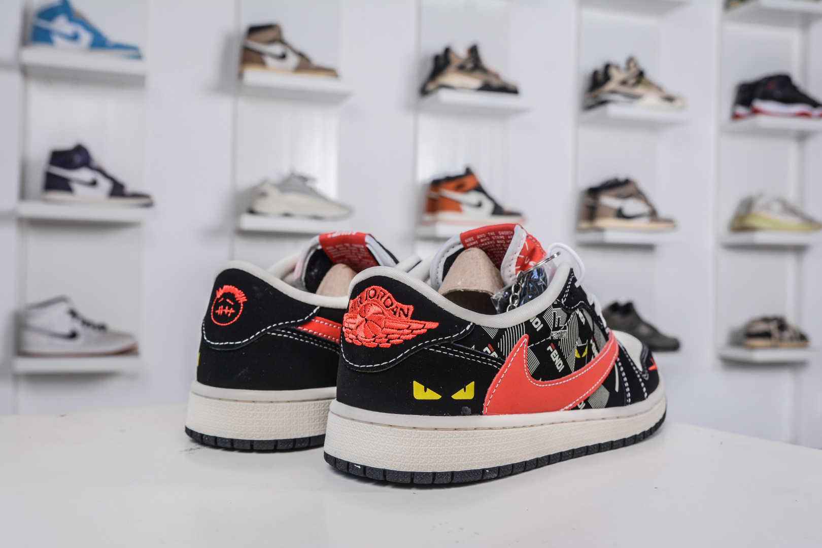 TS x Air Jordan x Fendi Air Jordan 1 Low - White, Black, and Red Colorway Shoe 7 cmp i1758306137303 9621 0 5