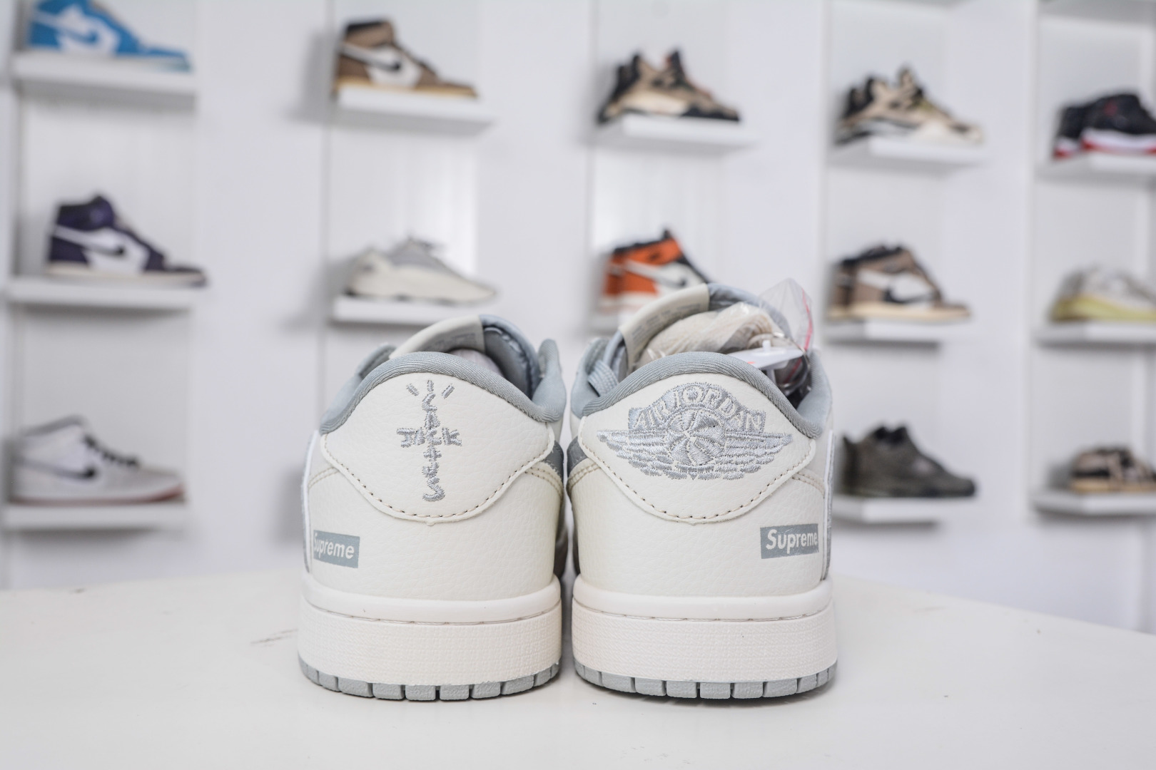 TS x Air Jordan x Supreme Air Jordan 1 Low White/Gray - Premium Comfort 3 cmp i1758306208255 4401 0 1