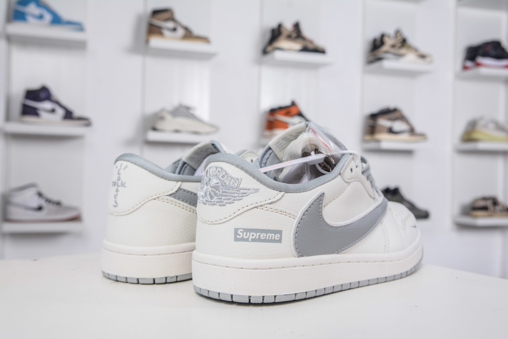 TS x Air Jordan x Supreme Air Jordan 1 Low White/Gray - Premium Comfort 7 cmp i1758306208255 5653 0 5