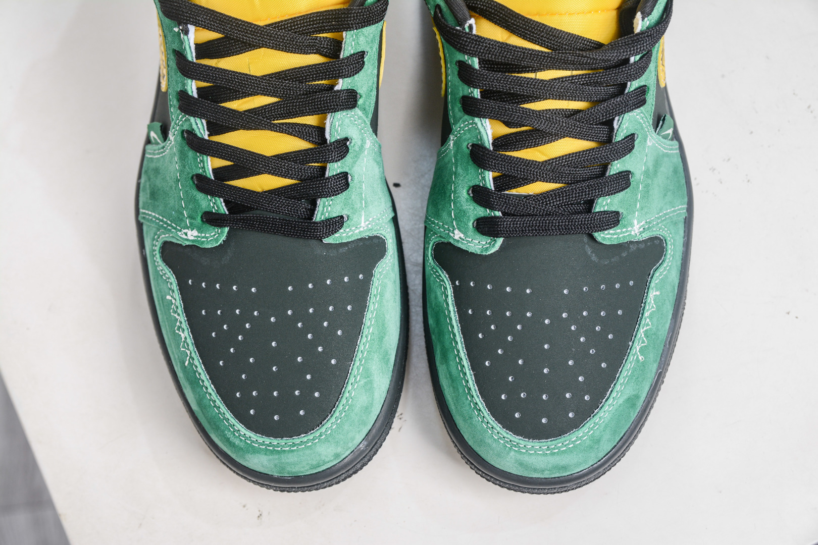 Air Jordan 1 Retro Low x Stussy Black Green Yellow Custom Men's Sneaker 9 cmp i1758394789170 3234 0 8