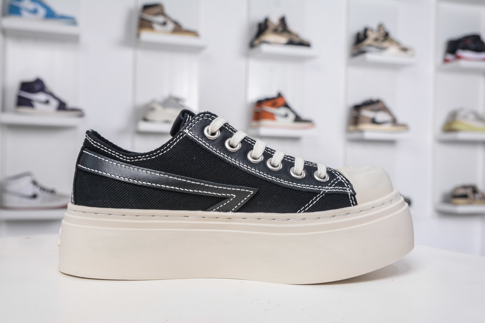 260 SMFK Garden Vintage Skate Low 花园系列低帮复古厚底十字花帆布休闲松糕做旧小脏板鞋