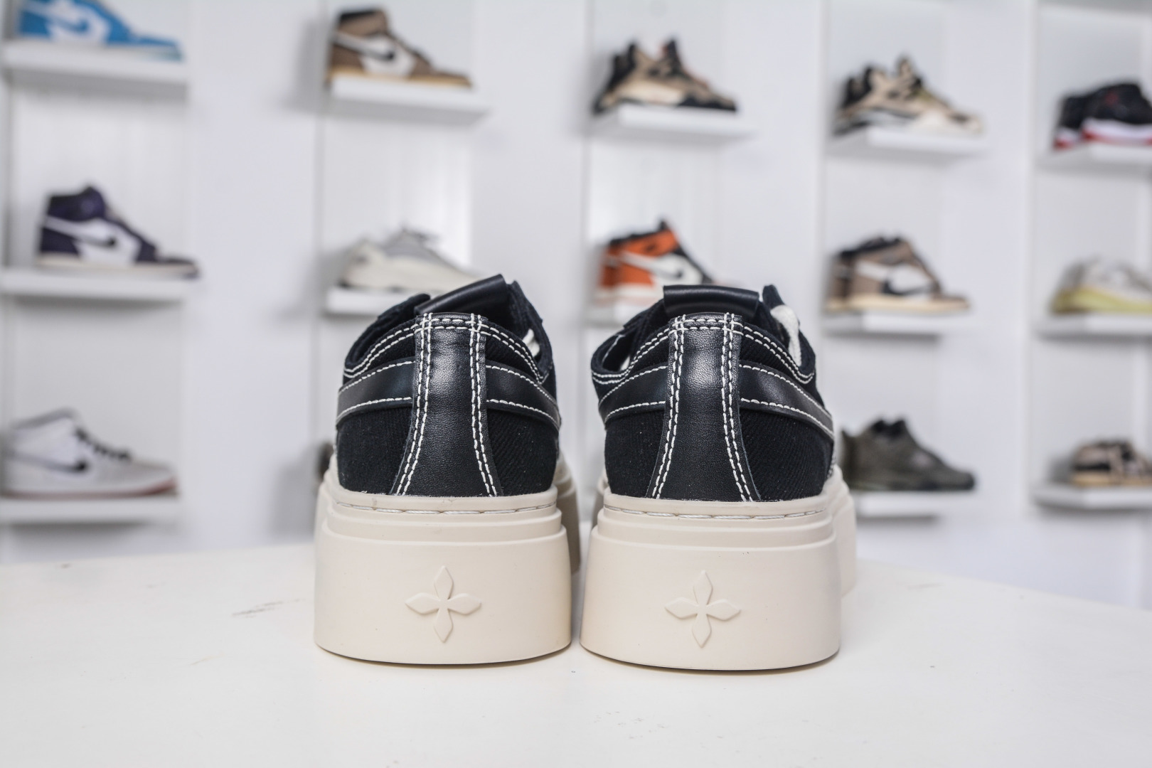 260 SMFK Garden Vintage Skate Low 花园系列低帮复古厚底十字花帆布休闲松糕做旧小脏板鞋