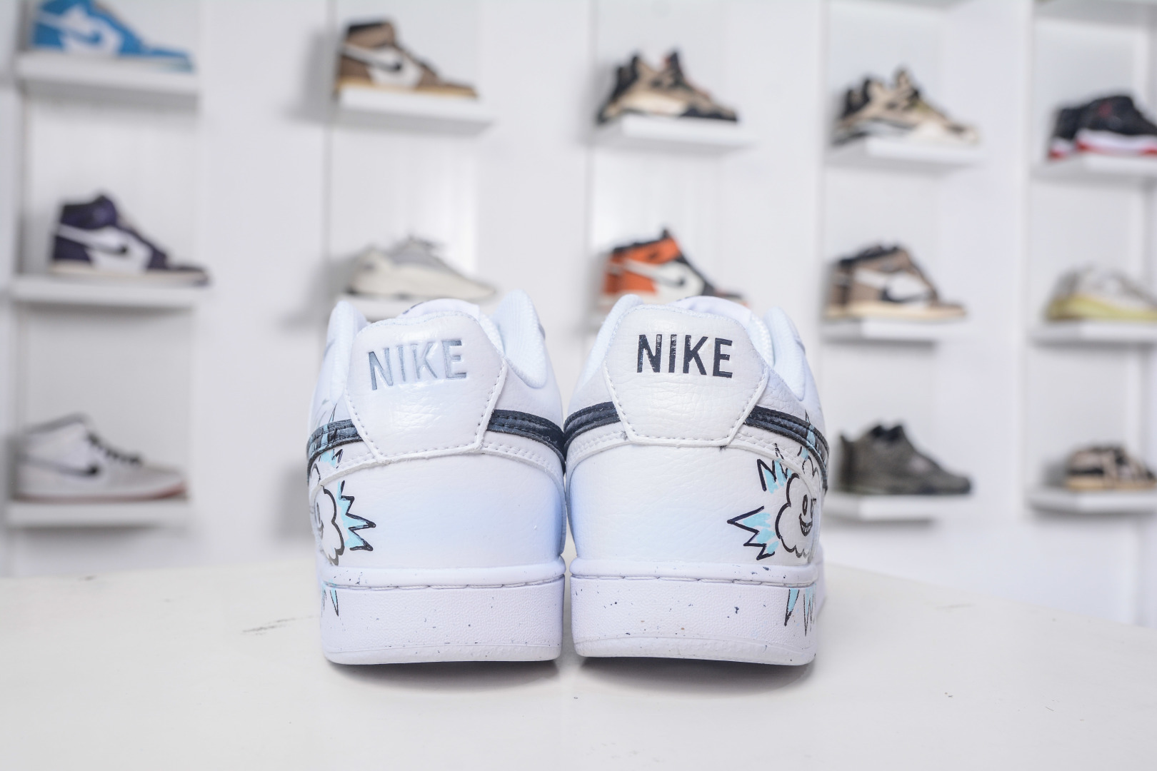 Nike Court Vision Low 手绘涂鸦 休闲运动板鞋 低帮百搭透气休闲运动板鞋 DH2987-101