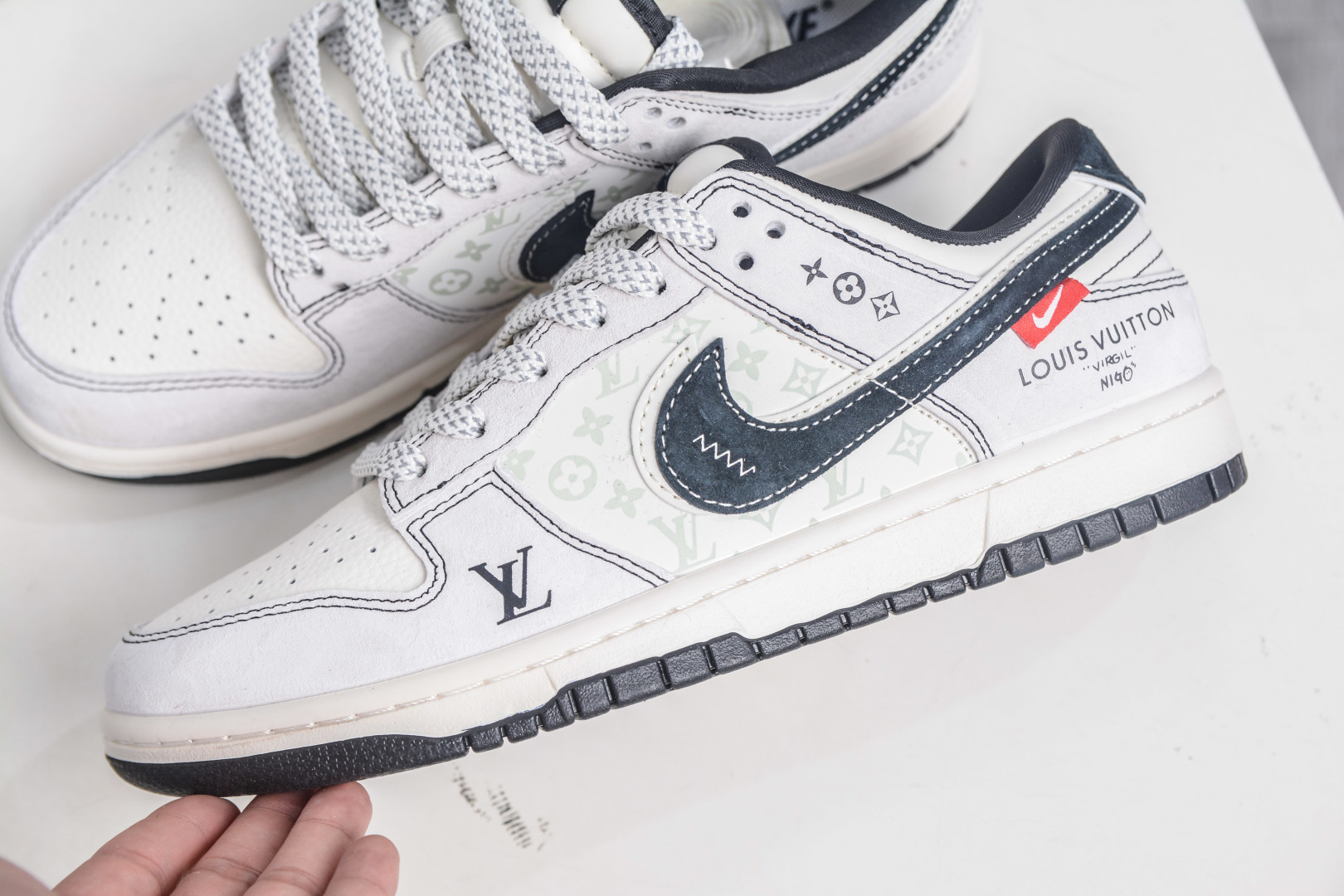 Nike SB Dunk Low x Louis Vuitton LV联名-黑白双勾 CX5050-Y21