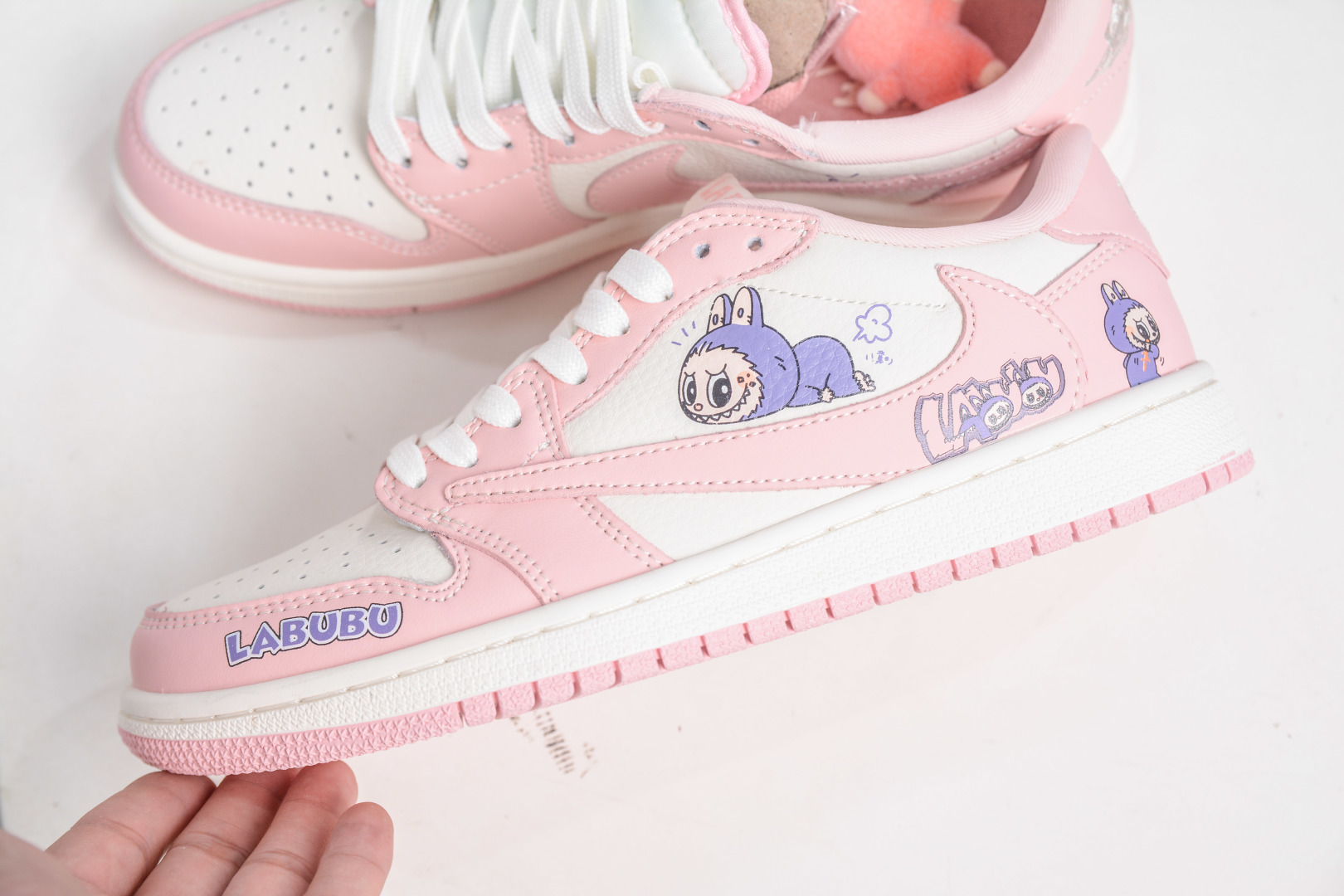 TS x Air Jordan AJ1 Low X LABUBU 低帮联名拉布布-白粉 DD7866-114