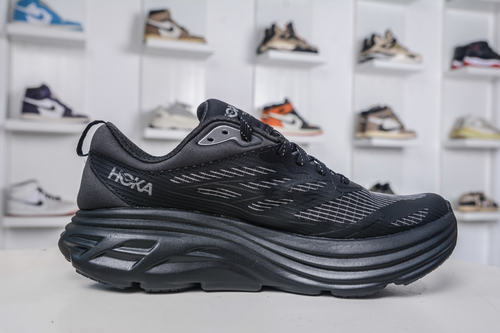 180 X版纯原HOKA ONE ONE Bondi 8 TS CAGED 轻量低帮户外越野跑鞋 1155391/BBLC