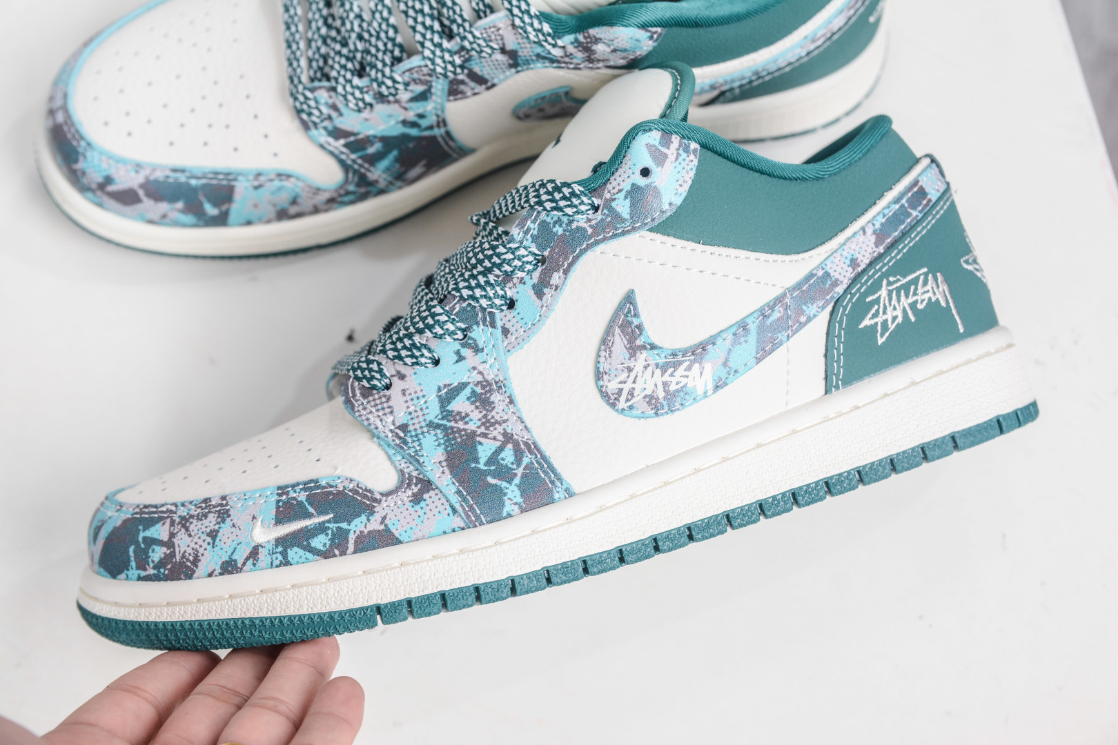 Air Jordan 1 Retro Low x Stussy 'Wild Green' Collab - Premium Comfort 8 cmp i1758641149486 2822 0 6
