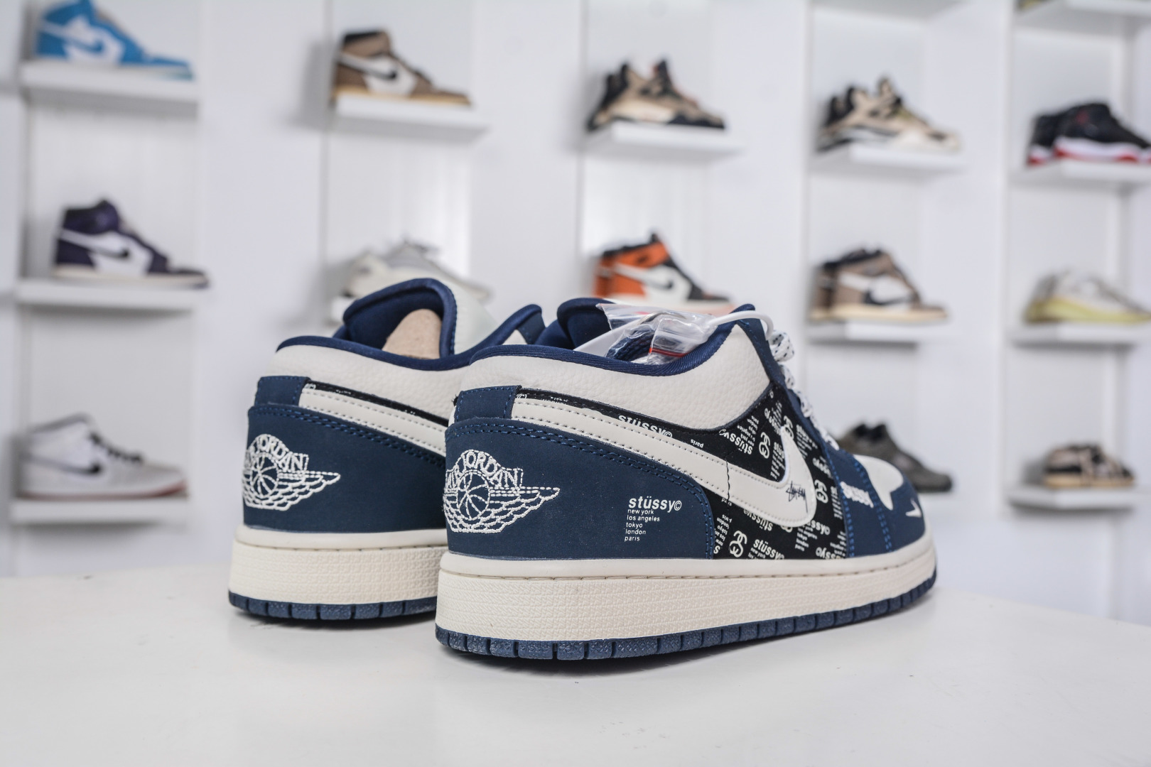 Air Jordan 1 Retro Low x Stussy Collab - White, Black & Blue - Size 36-45 7 cmp i1758641205172 7698 0 5
