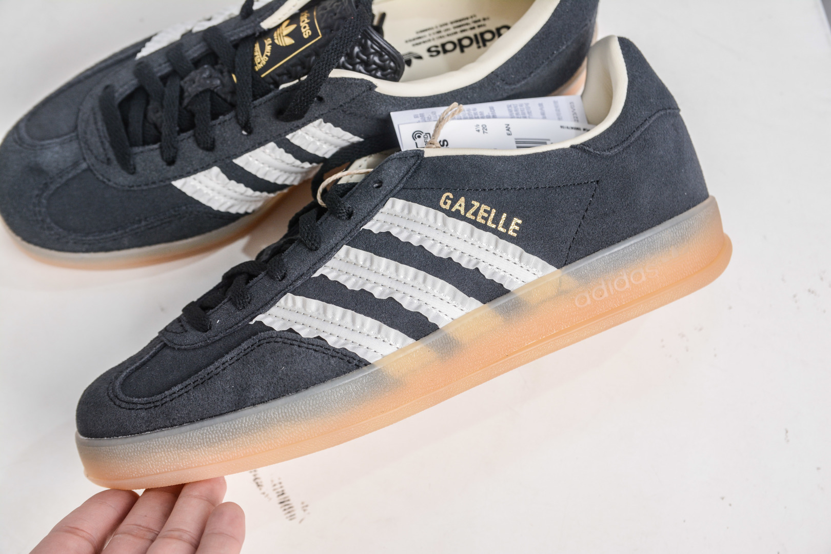 X版 adidas Originals Gazelle INdoor 三叶草休闲防滑耐磨低帮板鞋 JS1413