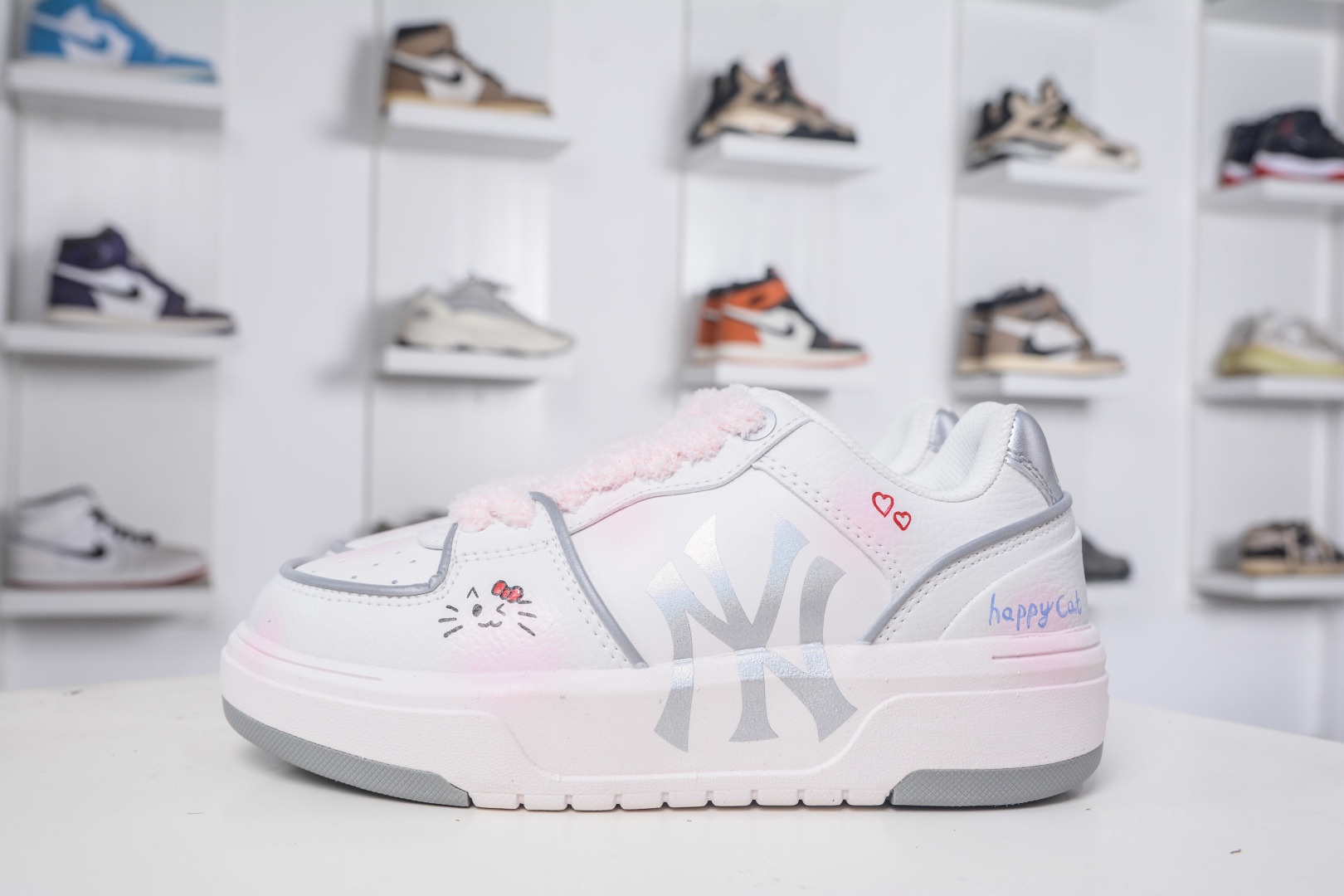 MLB Chunky Liner Sneakers - Pink Kitty Edition, Graffiti Custom Color, Daddy Style