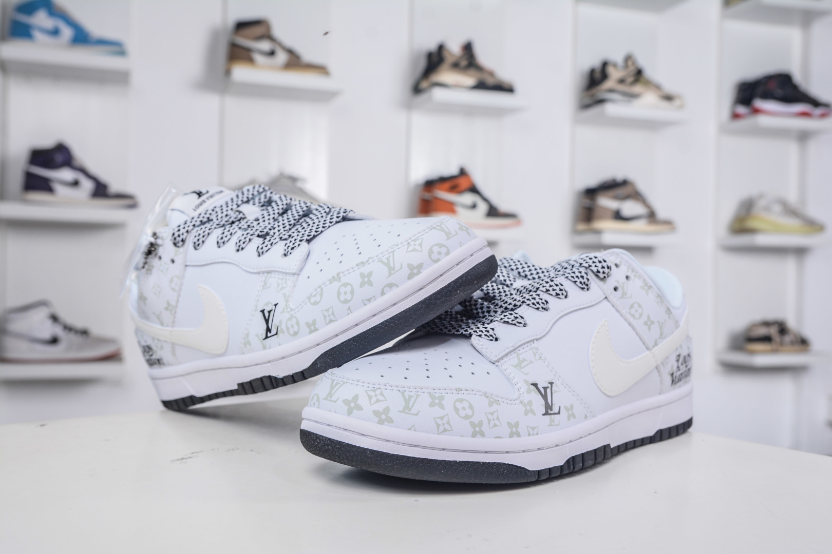 Nike SB Dunk Low x Louis Vuitton White/Gray, Premium Leather, All Sizes! 5 cmp i1758815881176 2075 0 3