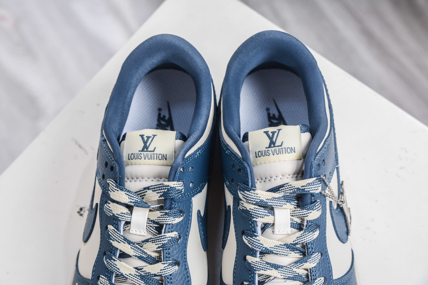 Nike SB Dunk Low x Louis Vuitton Collab - Cream & Navy Designer Sneakers 9 cmp i1758815931484 7383 0 7