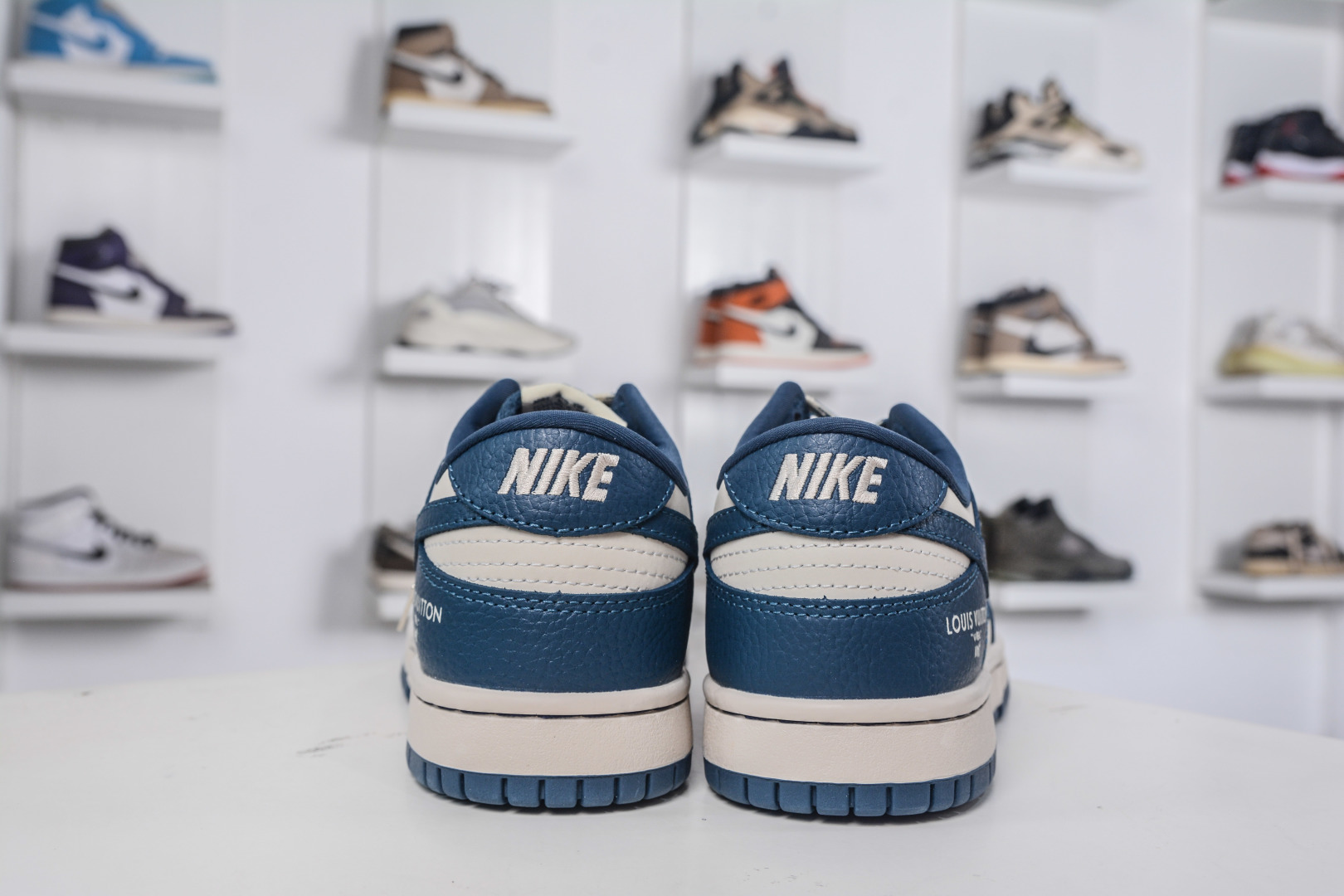 Nike SB Dunk Low x Louis Vuitton Collab - Cream & Navy Designer Sneakers 3 cmp i1758815932467 2917 0 1