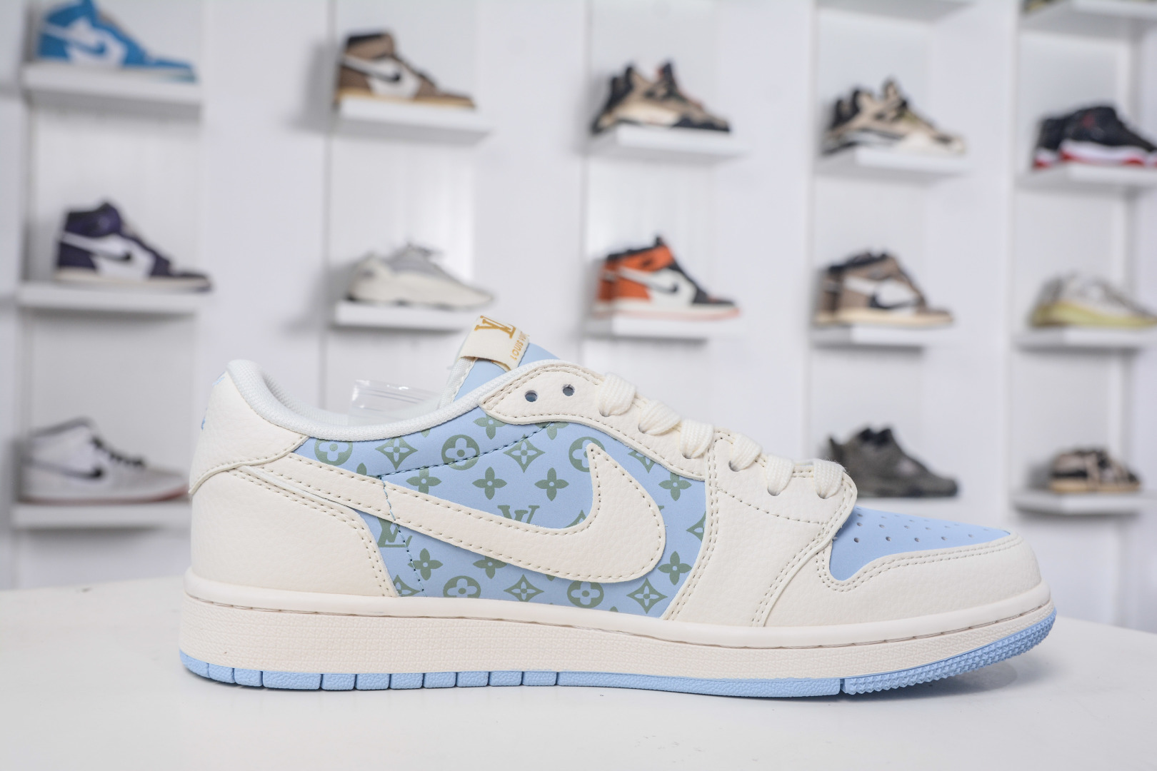 TS x Air Jordan x Louis Vuitton Air Jordan 1 Low - Light Blue Custom Shoes 3 cmp i1758816085434 5815 0 2