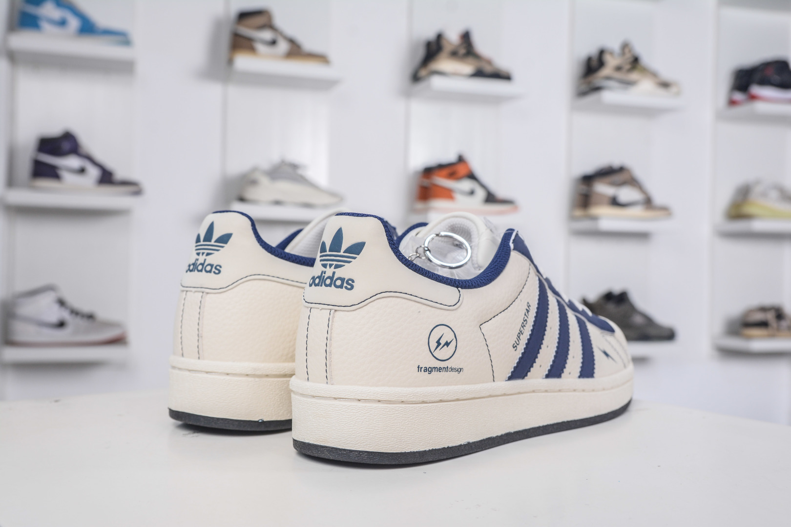 Adidas Originals Superstar x Fragment Design White Blue Shell Toe Sneakers 6 cmp i1758816286676 7406 0 5