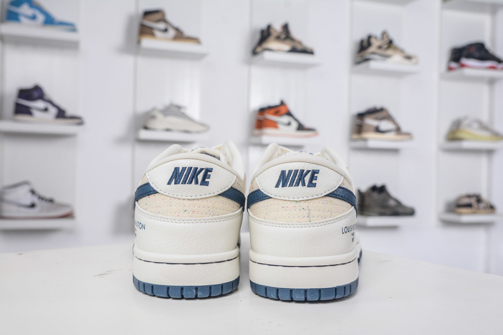 Nike SB Dunk Low x Louis Vuitton Cream Blue Sneakers 3 cmp i1758908616117 9426 0 1