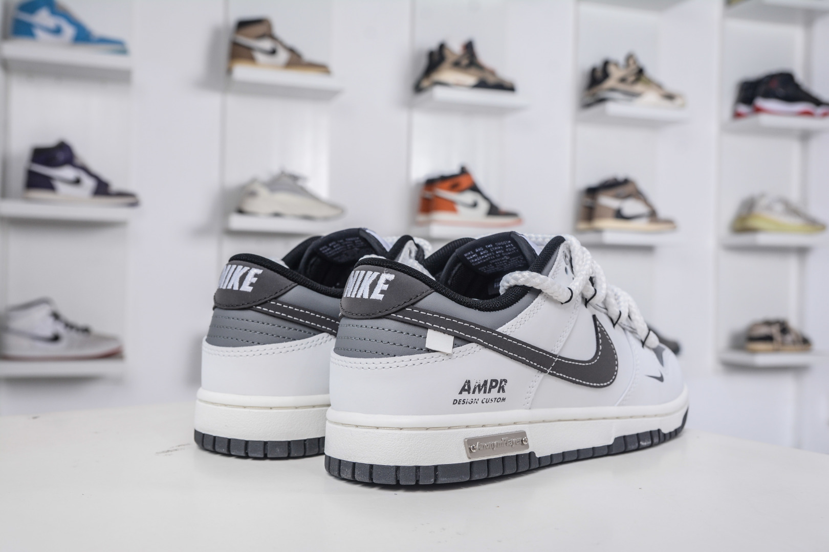 Nike Dunk Low 'Like a Boy' White/Grey Custom Design Sneakers - WB0510 064 7 cmp i1758908671025 9661 0 5