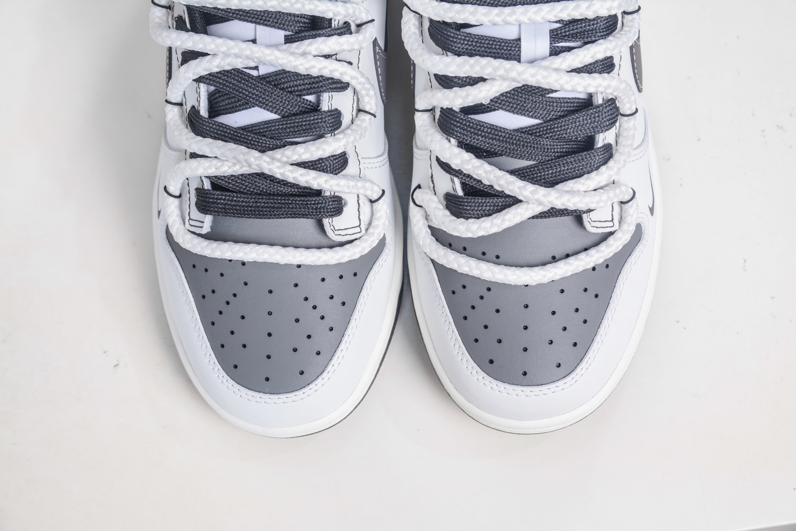 Nike Dunk Low 'Like a Boy' White/Grey Custom Design Sneakers - WB0510 064 10 cmp i1758908671084 8535 0 8