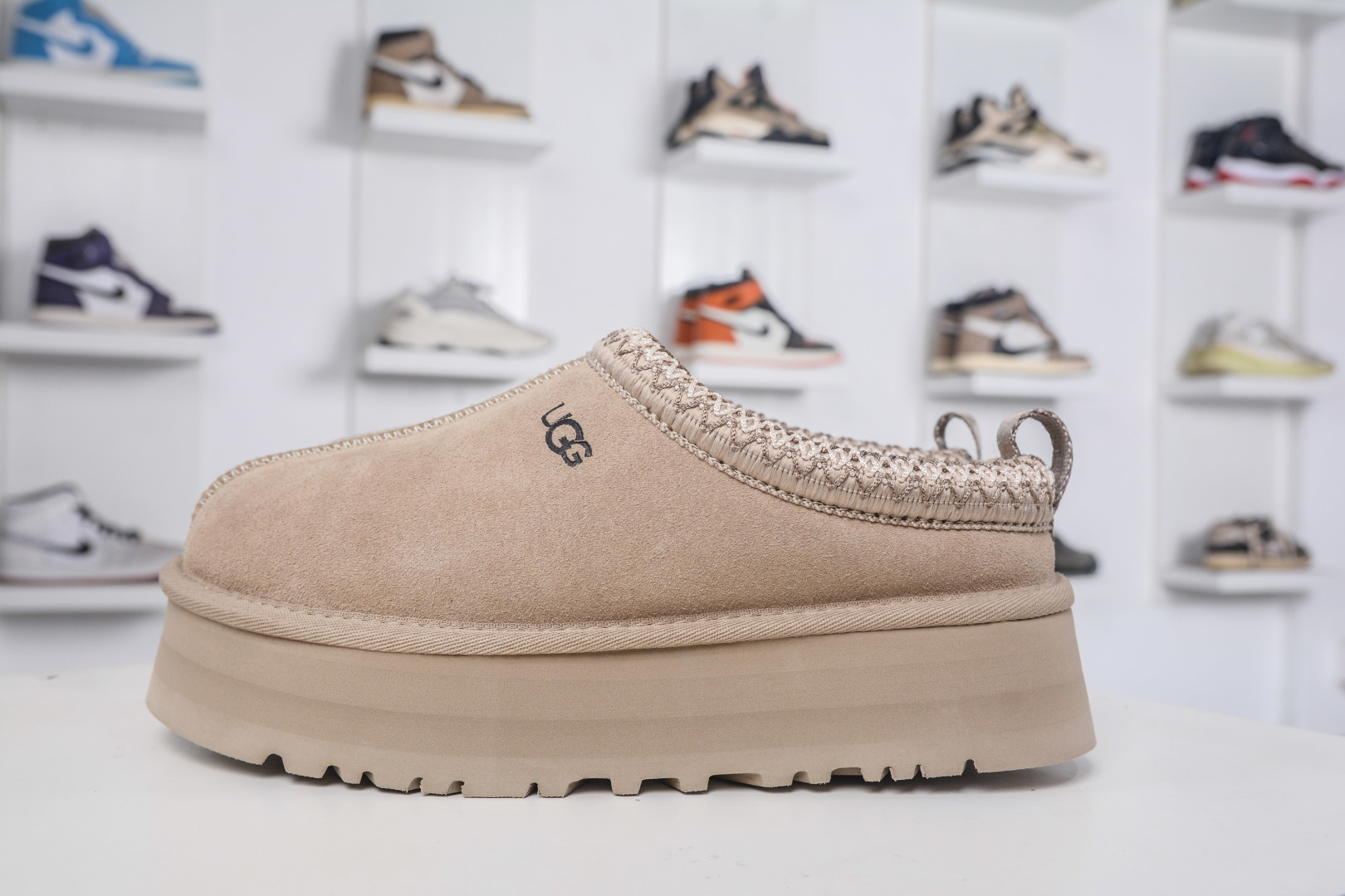 UGG Women's Tasman Platform Slipper Shearling-Lined Warm Slip-On Mule Shoes