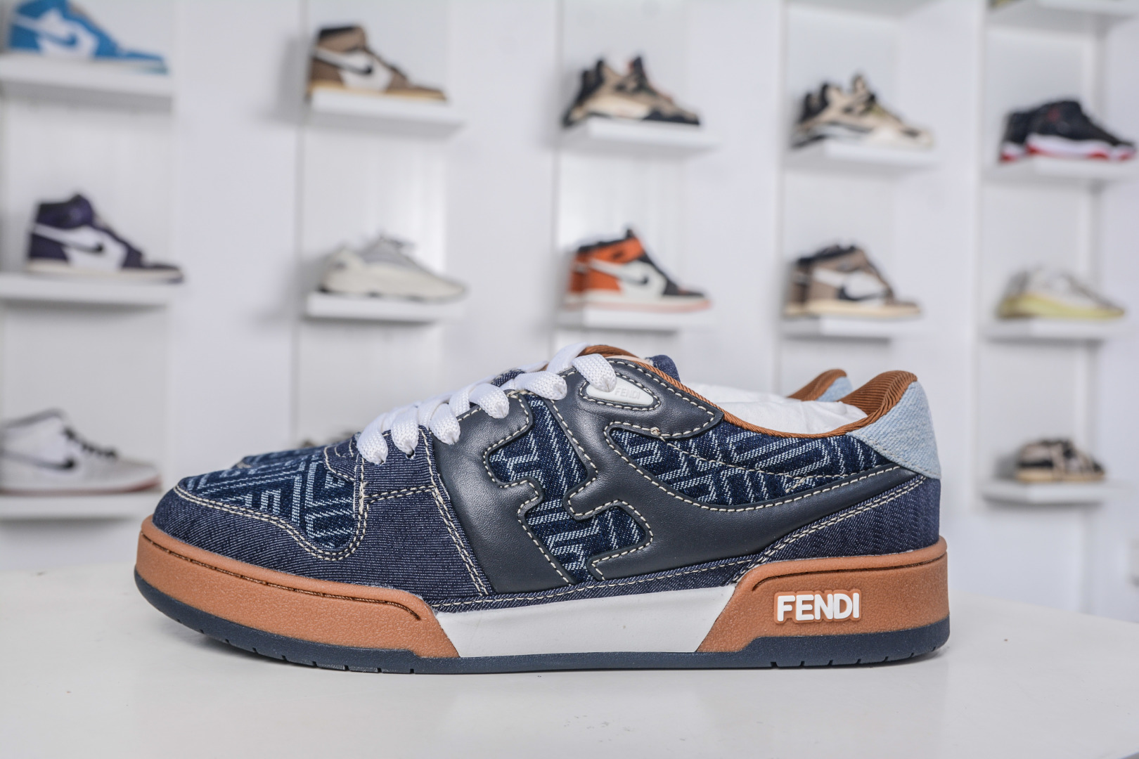 Fendi Match Low-Top Sneakers - Round Toe, Thick Sole, Couple Casual Shoes 2 cmp i1758909003271 6877 0 0