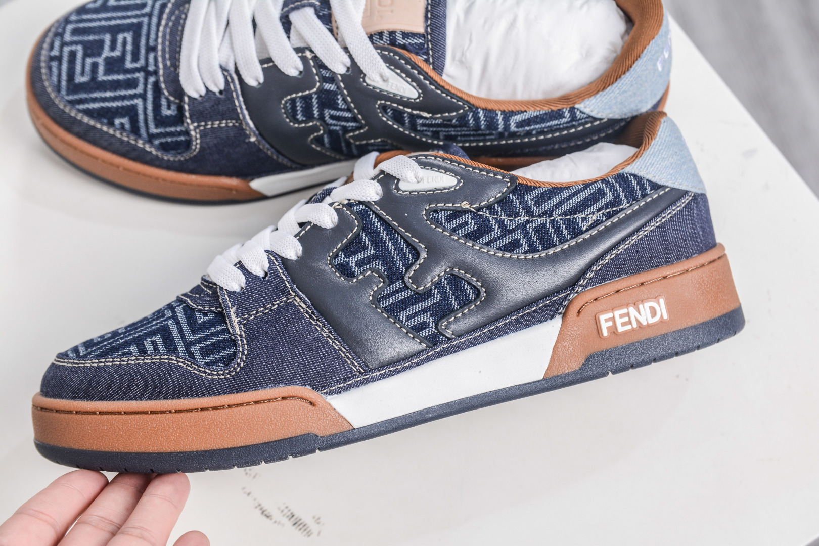 Fendi Match Low-Top Sneakers - Round Toe, Thick Sole, Couple Casual Shoes 8 cmp i1758909004874 5585 0 6