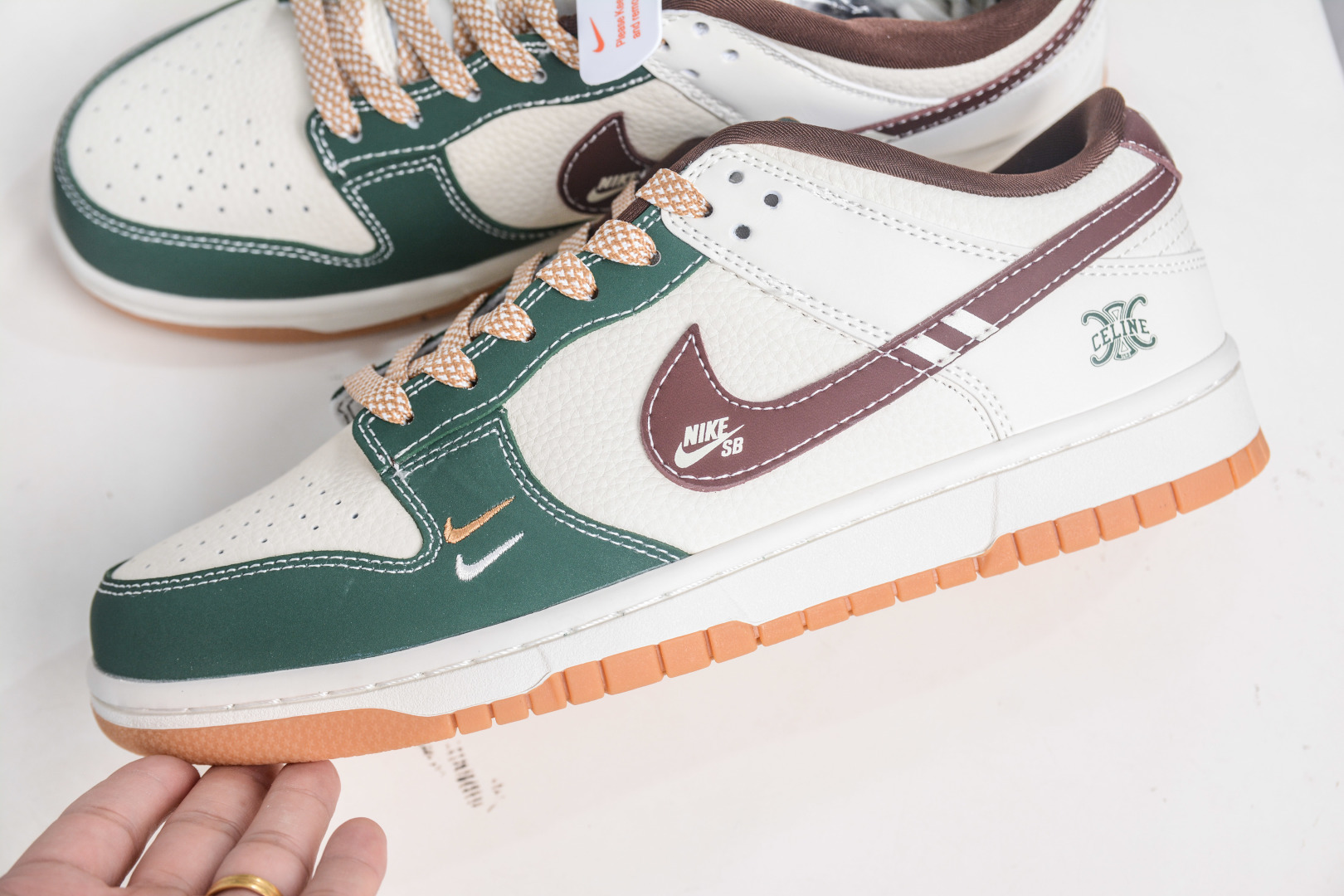 Nike SB Dunk Low x Celine Collab White Green Brown Sneakers 7 cmp i1758995526703 873 0 6
