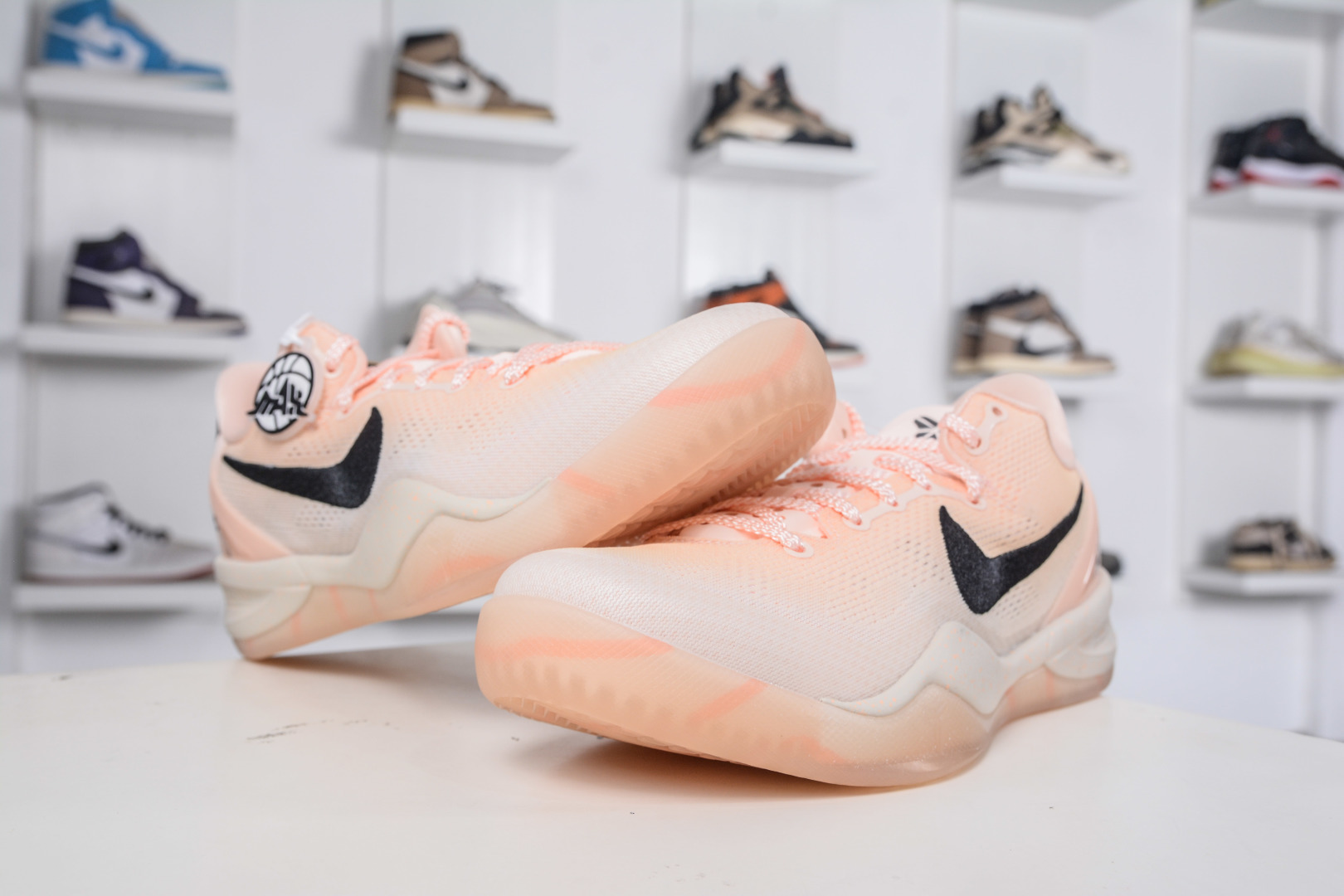 380 灭世版纯原 NK Zoom Kobe 8 ACADEMY P 科比8代 复刻实战运动低帮文化篮球鞋 水蜜桃