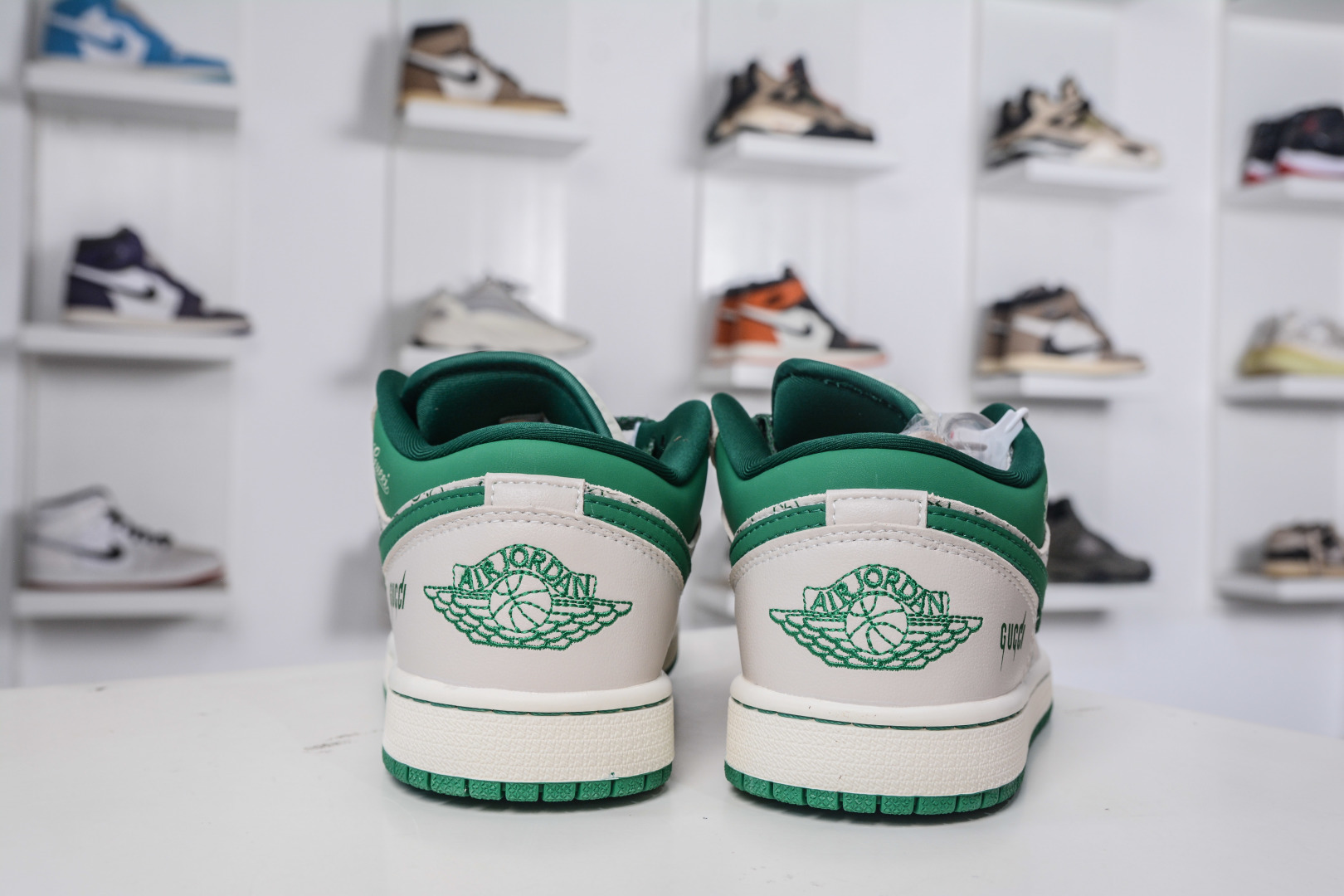 270 Air Jordan 1 Retro Low x GUCCI 古驰联名-米白绿 QD1988-001