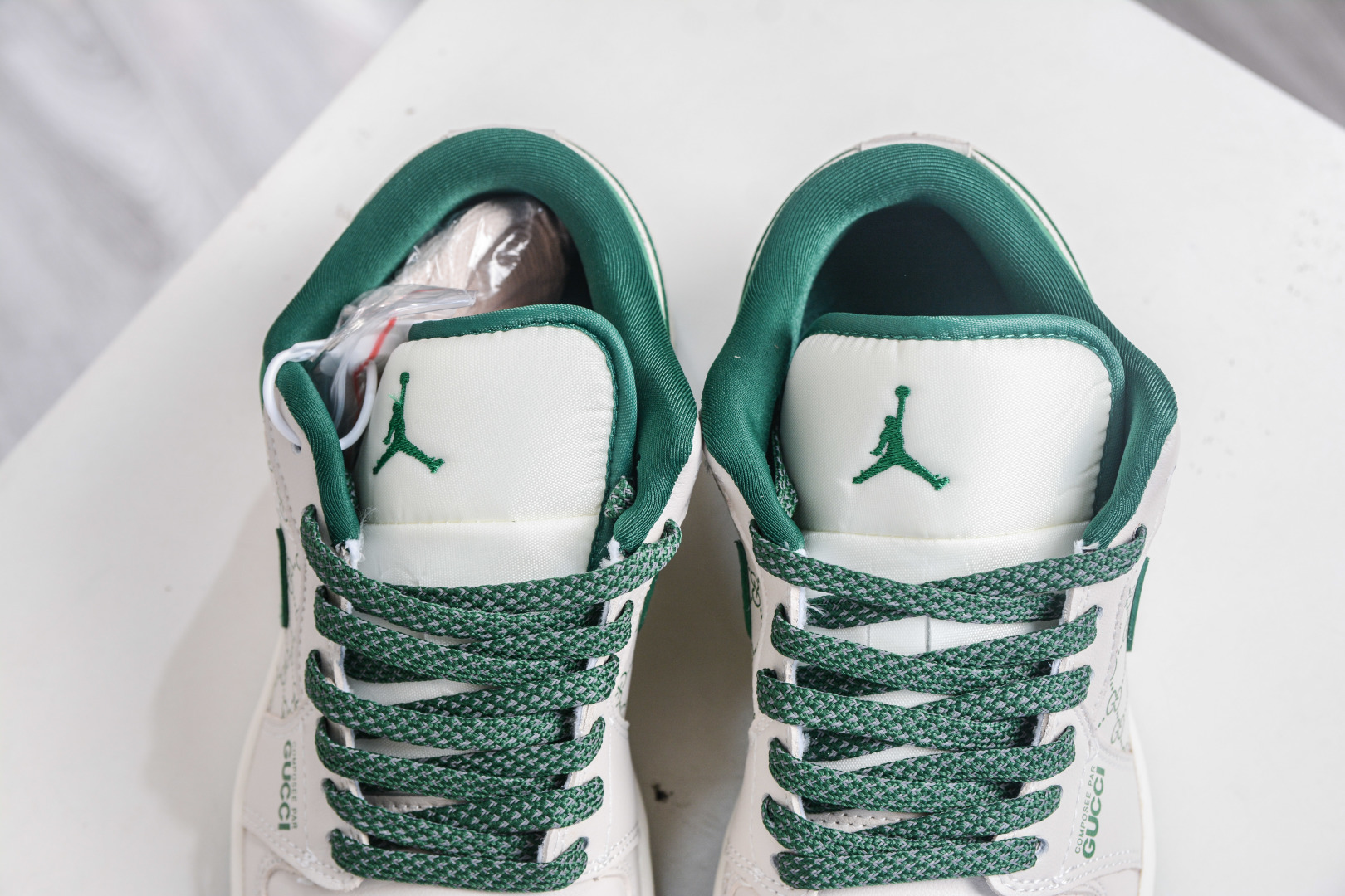 270 Air Jordan 1 Retro Low x GUCCI 古驰联名-米白绿 QD1988-001