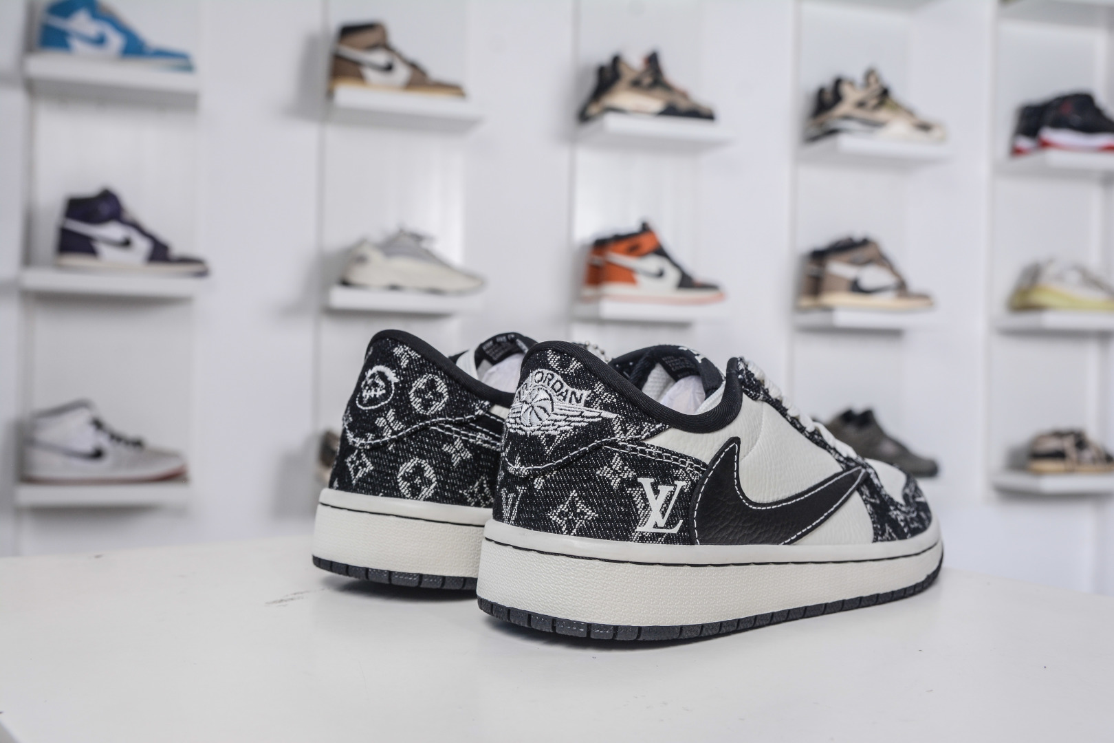 TS x Air Jordan x Louis Vuitton Air Jordan 1 Low White Black Denim 7 cmp i1759601633144 3434 0 5