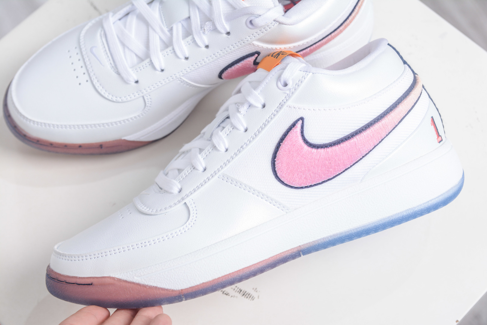 Nike Book 1 Devin Booker Basketball Shoes - White/Pink, Enhanced Cushioning 8 cmp i1759602836822 8552 0 6