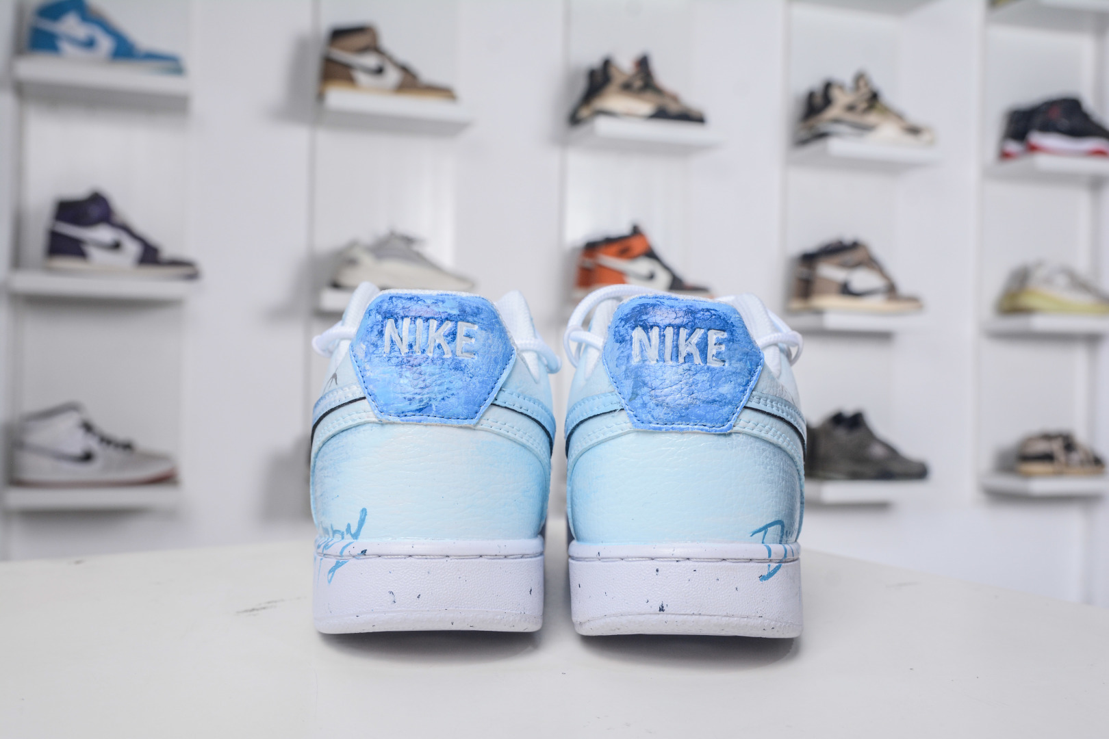 260 Nike Court Vision Low 手绘涂鸦绑带 休闲运动板鞋 低帮百搭透气休闲运动板鞋 DH2987-101