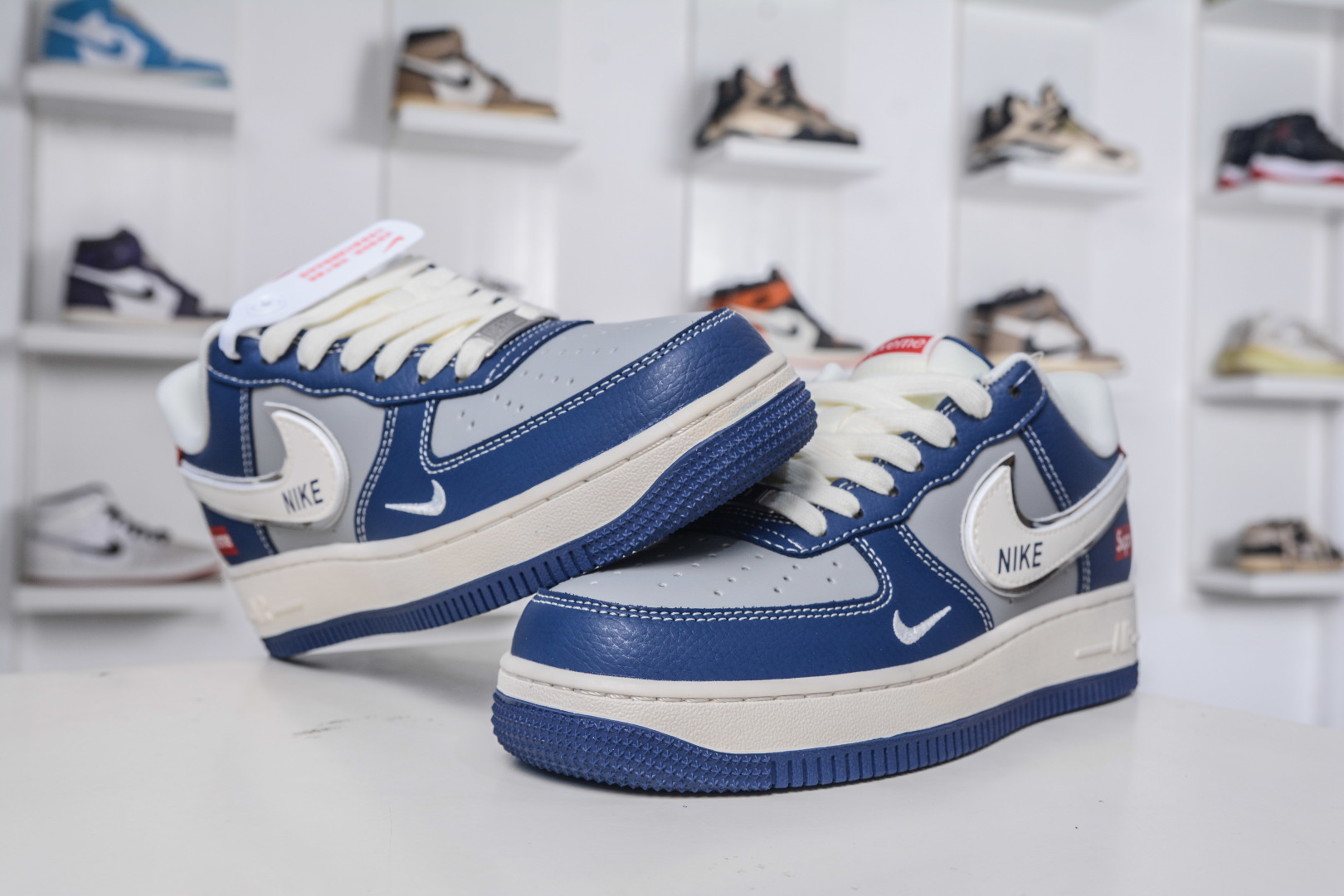 260 Nike Air Force 1 Low 07 x Supreme SUP联名-白灰蓝 XD2588-602