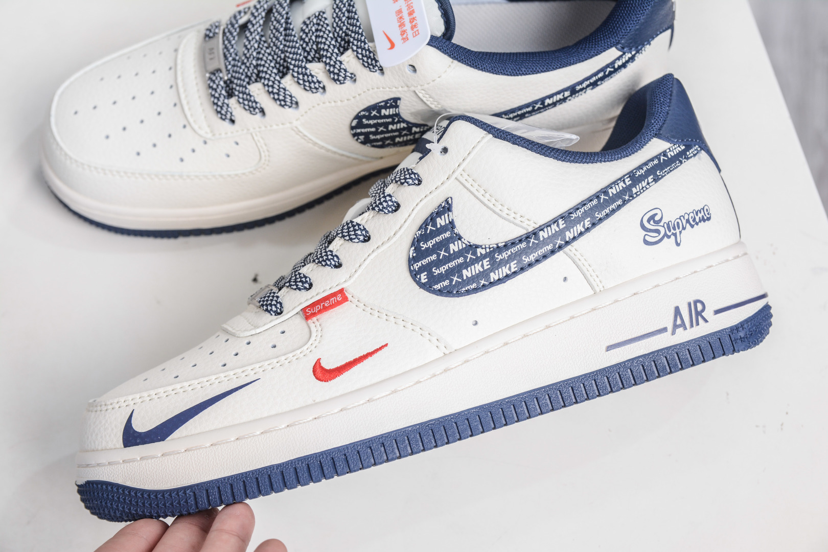 260 Nike Air Force 1 Low 07 x Supreme SUP联名-白蓝 XD2588-609