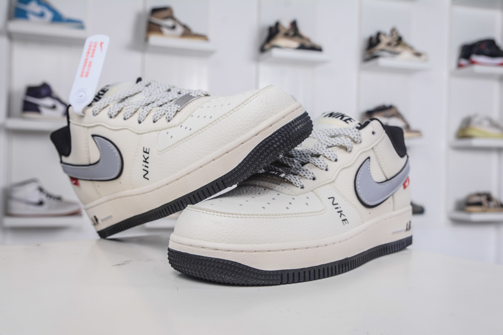 260 Nike Air Force 1 Low 07 x NIKE 耐克联名-米灰黑 JS8028-018