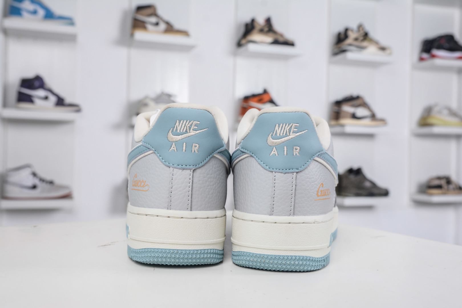 Gucci x Nike Air Force 1 Low Grey Blue Custom Sneakers Designer Shoes 2 cmp i1760119257088 556 0 1